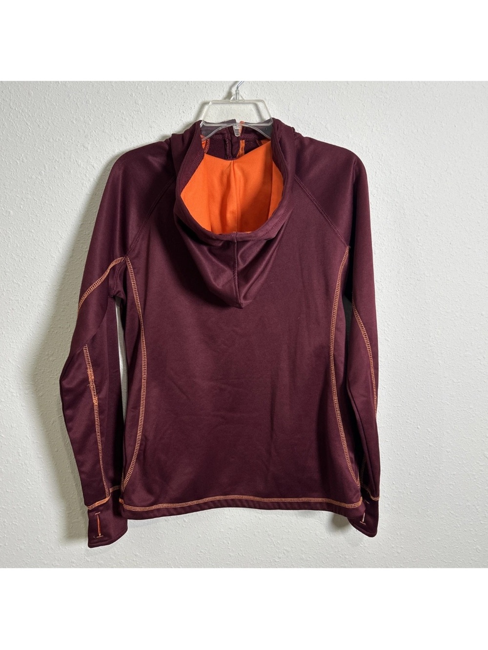 Virginia Tech Hokies Colosseum 1/4 Zip Womens Large Maroon Pullover Hoodie - Picture 7 of 10